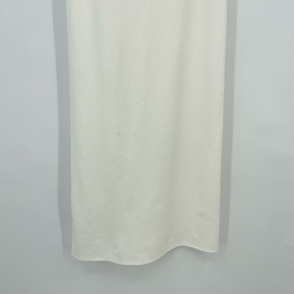 Line & Dot | Starlet Midi Sheath Dress Organza Off Shoulder Sleeves in Ivory S - Picture 9 of 16